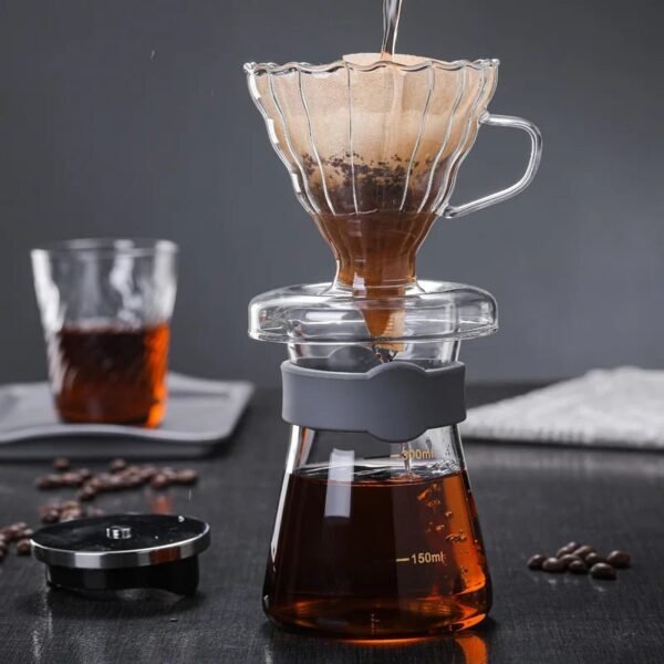 High Borosilicate Borosilicate Cold Brew Coffee Tea Machine Glass Teapot Glass Drip Filter and Detachable Glass Brew Coffee Pot