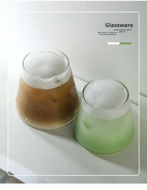 High Quality Custom Wholesale Glass Coffee Cup Japanese Minimalist Style Solid Color Round Shape Restaurant Use