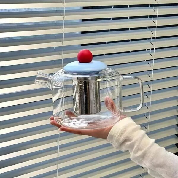 Refrigerator Cold Water Reusable Home Use Heat-Resistant Glass Large Capacity Food-Grade Transparent Minimalist Style Red/Pink