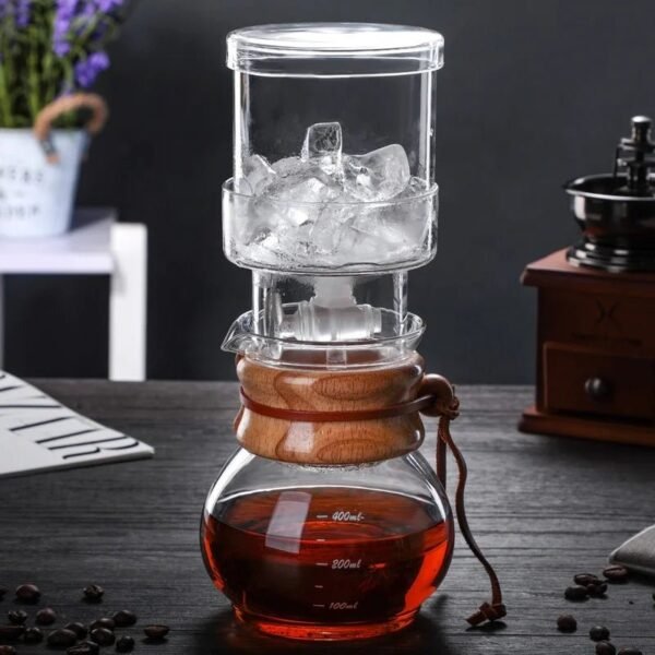 Pour Over Glass Ice Cold Coffee Brew Slow Driping Maker , Cold Brewer Coffee Dripper