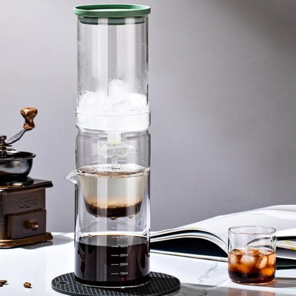 New Transparent High Borosilicate Glass Coffee Pot Set Drip Style Ice Brew Sharing Chinese Style Eco-friendly Stock Cold Brew