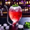 Creative Vampire Red Wine Glass & Cocktail Glass Set of 1 Transparent Filter Design Minimalist Modern