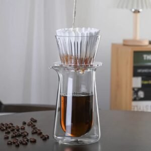 Flat-Bottom Coffee Filter Cup and Baskets with Minimalist Modern Simple Design Other Material for Home Coffee Utensils