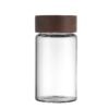 Wholesale Modern Simple Kitchen Storage Sealed Air-Tight High Borosilicate Heat-Resistant Microwave Safe Glass Jar Acacia Cover