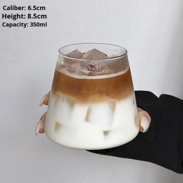 High Quality Custom Wholesale Glass Coffee Cup Japanese Minimalist Style Solid Color Round Shape Restaurant Use