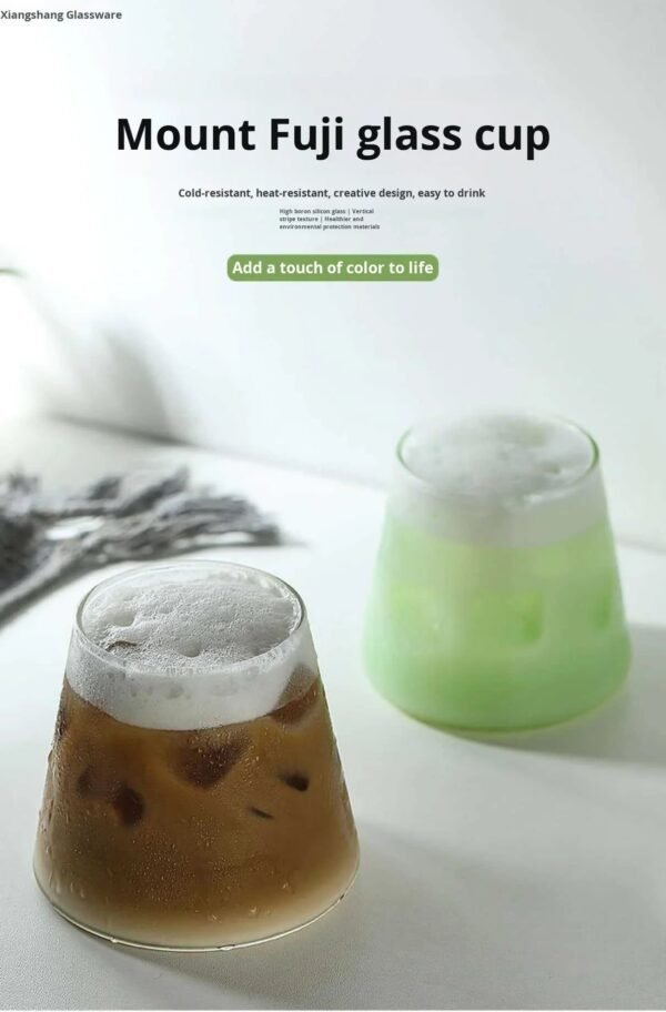 High Quality Custom Wholesale Glass Coffee Cup Japanese Minimalist Style Solid Color Round Shape Restaurant Use
