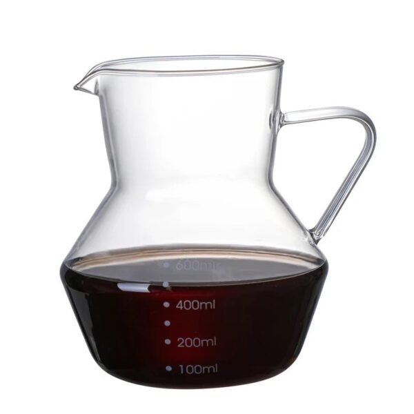 Modern Design Eco-Friendly High Borosilicate Glass Coffee Pot Pot Cover 304 Stainless Steel Filter Composite Hand Grip Oven Safe
