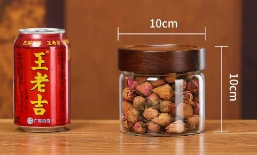 Wholesale Modern Simple Kitchen Storage Sealed Air-Tight High Borosilicate Heat-Resistant Microwave Safe Glass Jar Acacia Cover
