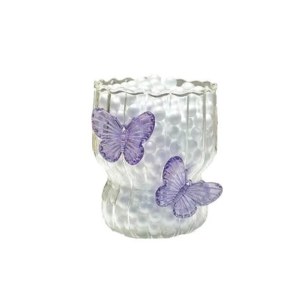 H6a35912a974641c994fda4e446bc6e572.jpg Handmade 3D Butterfly Petal-Shape Borosilicate Glass Mug High-Temperature Resistant Solid Color Single-Layer Creative Coffee