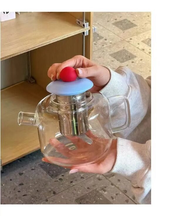 Refrigerator Cold Water Reusable Home Use Heat-Resistant Glass Large Capacity Food-Grade Transparent Minimalist Style Red/Pink