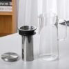Slender Fashionable High Borosilicate Glass Coffee Pot Cold Kettle Stainless Steel Filter Large Capacity Exquisite Design