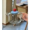 Refrigerator Cold Water Reusable Home Use Heat-Resistant Glass Large Capacity Food-Grade Transparent Minimalist Style Red/Pink