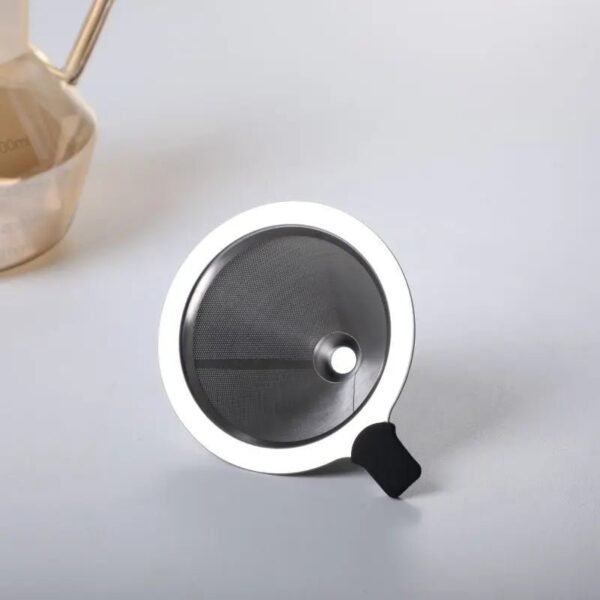 Modern Design Eco-Friendly High Borosilicate Glass Coffee Pot Pot Cover 304 Stainless Steel Filter Composite Hand Grip Oven Safe