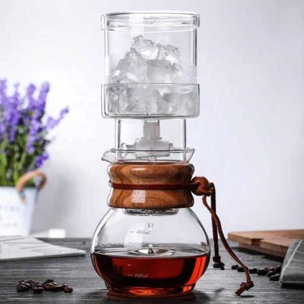 Pour Over Glass Ice Cold Coffee Brew Slow Driping Maker , Cold Brewer Coffee Dripper