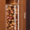 Wholesale Modern Simple Kitchen Storage Sealed Air-Tight High Borosilicate Heat-Resistant Microwave Safe Glass Jar Acacia Cover