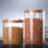 Big Size Transparent Hermetic Glass Storage Jar with Lid and Handle 4000ml