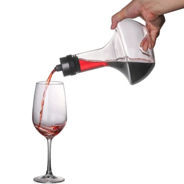 Factory Direct Hot Selling Hand Blown Glass Wine Decanter with Stainless Steel Lid