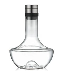Factory Direct Hot Selling Hand Blown Glass Wine Decanter with Stainless Steel Lid