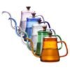 600ml Gooseneck Pour Over Coffee Kettle Tea Pot Long Spout Glass Drip Coffee Kettle Pot