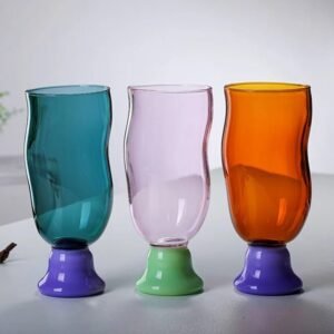 Eco-Friendly High Temperature Resistant European Style Handleless Lidless Water Coffee Beer Tall Trendy Tea Cups Restaurant Use