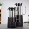 Slender Fashionable High Borosilicate Glass Coffee Pot Cold Kettle Stainless Steel Filter Large Capacity Exquisite Design