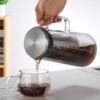 Slender Fashionable High Borosilicate Glass Coffee Pot Cold Kettle Stainless Steel Filter Large Capacity Exquisite Design