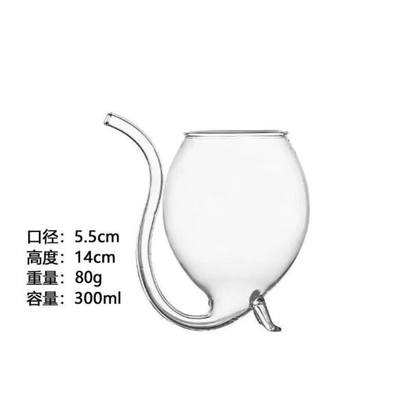 Creative Vampire Red Wine Glass & Cocktail Glass Set of 1 Transparent Filter Design Minimalist Modern