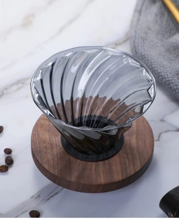 Factory Outlet Smoke Gray Stripe Coffee Maker Drip Iimited Hot Coffee Dripper Style Server Kettle 600ml Coffee Pot