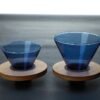 Single Serve Pour Over Coffee Dripper Service Coffee Kettle Hand Drip Coffee Filter Cup Set Brewing Wooden Base