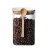 Glass Storage Jar with Wooden Lid Storage Bottles Kitchen Storage Tanks