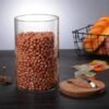Big Size Transparent Hermetic Glass Storage Jar with Lid and Handle 4000ml